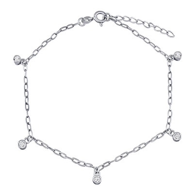 Silvego - Stříbrný řetízek na nohu Samantha s Brilliance Zirconia ZT1A36751A