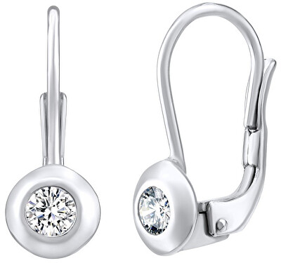Silvego - Třpytivé stříbrné náušnice s čirými Swarovski Zirconia SILVEGO31442w