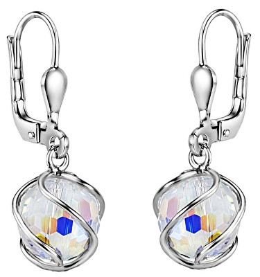 Silvego - Třpytivé visací náušnice se Swarovski® Crystals SILVEGOB31644