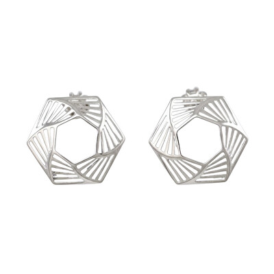 Soliter - Cercei moderni din argint Hexagon 431 001 02761 04