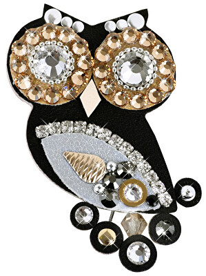 Sovičky - Malá soví brož černá-bicolor