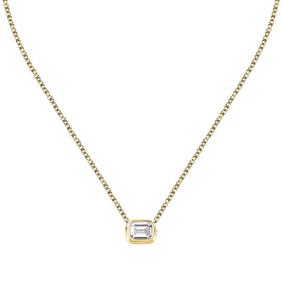 Trussardi - Elegantní pozlacený náhrdelník se zirkonem T-Design TJAXA20