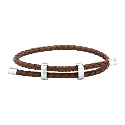 Trussardi - Fashion pánsky náramok z hnedej kože T-Leather TJAXZ19