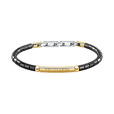 Trussardi - Černý keramický náramek pro muže T-Ceramic TJAXE03