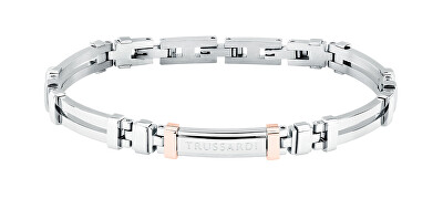 Trussardi - Ocelový bicolor náramek pro muže T-Steel TJAXV26