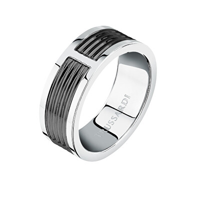 Trussardi - Moderní ocelový prsten pro muže T-Steel TJAXV570
