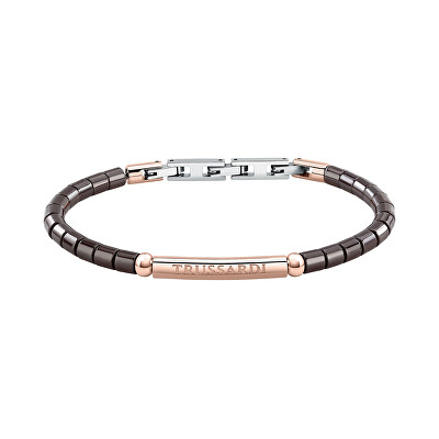 Trussardi - Hnědý keramický náramek pro muže T-Ceramic TJAXE02