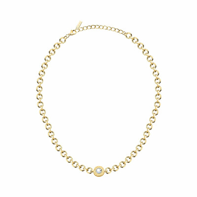 Trussardi - Módní pozlacený náhrdelník T-Logo TJAXC105