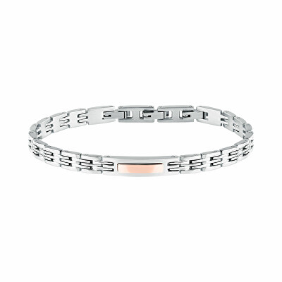 Trussardi - Nadčasový bicolor náramek z oceli T-Steel TJAXV34