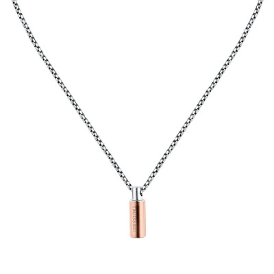 Trussardi - Pánský bicolor náhrdelník z oceli Venezia T-Steel TJAXV59