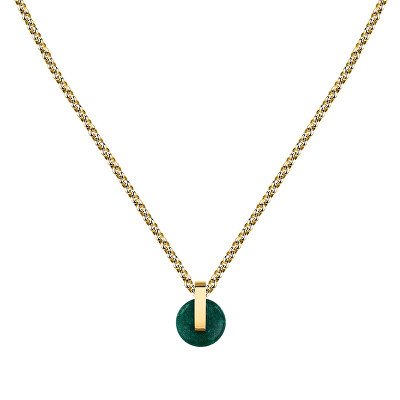 Trussardi - Pozlacený dámský náhrdelník s achátem T-Round TJAYF03