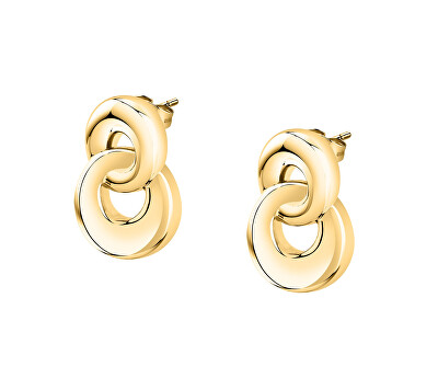 Trussardi - Stylové pozlacené náušnice T-Bold TJBJV04