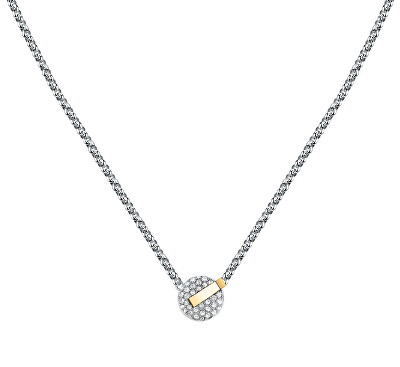 Trussardi - Půvabný bicolor náhrdelník s krystaly T-Round TJAYF05