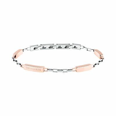 Trussardi - Slušivý bicolor náramek pro muže T-Steel TJAXV36