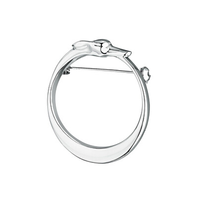 Trussardi - Elegantní ocelová brož T-Design TJAXB22
