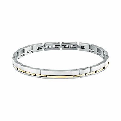 Trussardi - Stylový ocelový bicolor náramek T-Steel TJAXV04