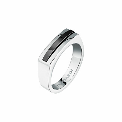 Trussardi - Stylový ocelový bicolor prsten pro muže T-Steel TJAXV430