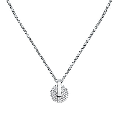 Trussardi - Třpytivý ocelový náhrdelník pro ženy T-Round TJAYF06