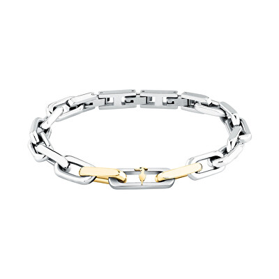 Trussardi - Výrazný pánský bicolor náramek z oceli T-Steel TJAXV65