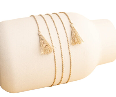 MUMMY BELL - Dlouhá béžová hedvábná šňůrka