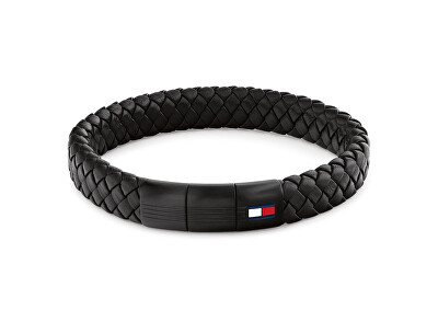 Tommy Hilfiger - Pletený kožený náramek s ocelovým zapínáním 2790662