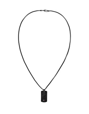 Tommy Hilfiger - Černý pánský náhrdelník s vojenskou známkou Jameson 2790629