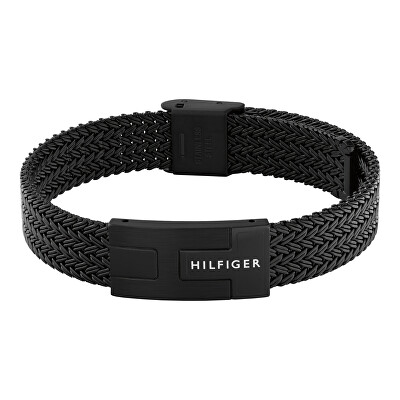 Tommy Hilfiger - Čierny oceľový náramok pre mužov Nautical Mesh 2790707