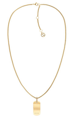 Tommy Hilfiger - Dámský pozlacený náhrdelník z oceli s krystaly Dog Tag 2780862