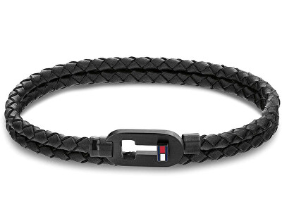 Tommy Hilfiger - Dupla fekete bőr karkötő 2790386