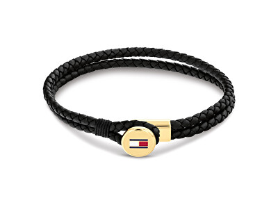 Tommy Hilfiger - Dvojitý čierny kožený náramok Bruce Leather 2790669