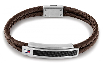 Tommy Hilfiger - Dvojitý hnědý kožený náramek 2790355