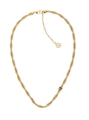 Tommy Hilfiger - Dvojitý kroucený náhrdelník z pozlacené oceli Braided Metal 2780685