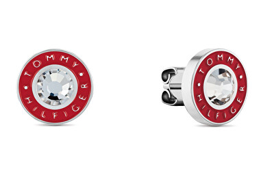 Tommy Hilfiger - Elegantní ocelové náušnice s krystalem Layered 2780808