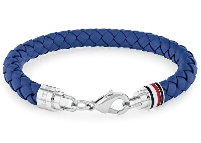 Tommy Hilfiger - Elegantní pánský náramek z modré kůže Tyson 2790548