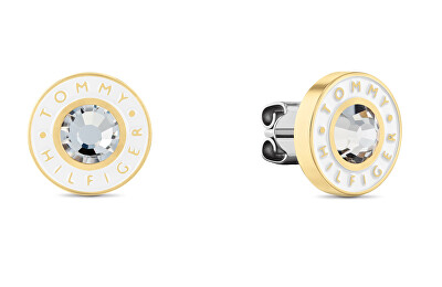 Tommy Hilfiger - Elegantní pozlacené náušnice s krystalem Layered 2780809