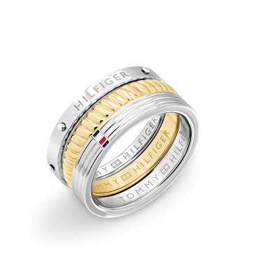 Tommy Hilfiger - Fashion ocelový bicolor prsten 2781063