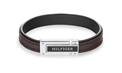 Tommy Hilfiger - Hnědý kožený náramek pro muže 2790559