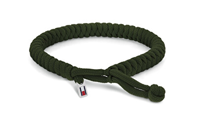 Tommy Hilfiger - Khaki nylonový proplétaný náramek Axel 2790594