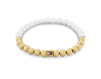 Tommy Hilfiger - Korálkový náramek s umělou perlou Semi-Precious Beads 2780962