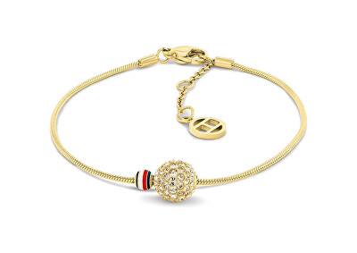 Tommy Hilfiger - Luxusní pozlacený náramek s krystaly 2781077