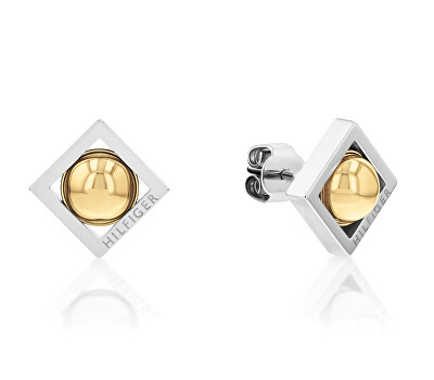 Tommy Hilfiger - Moderní bicolor náušnice Framed Stones 2780791