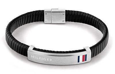 Tommy Hilfiger - Moderní černý kožený náramek 2790349