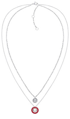 Tommy Hilfiger - Moderní dvojitý ocelový náhrdelník s krystalem Layered 2780803