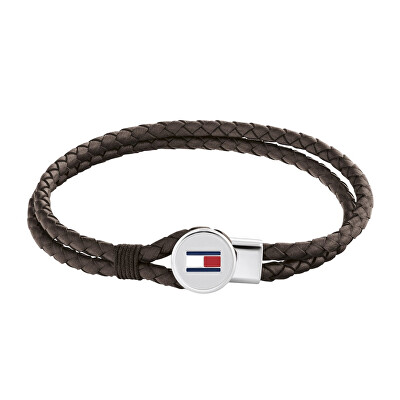 Tommy Hilfiger - Moderní kožený náramek v hnědé barvě 2790655