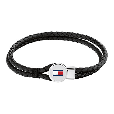 Tommy Hilfiger - Moderní kožený náramek v černé barvě 2790654