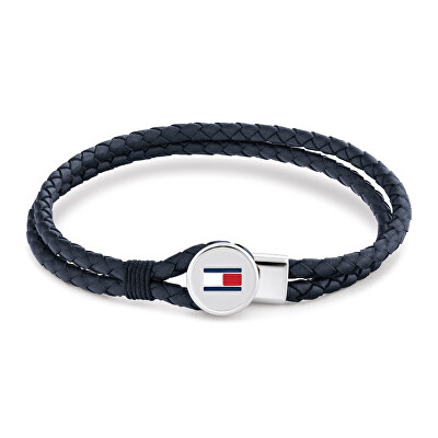 Tommy Hilfiger - Moderní kožený náramek v modré barvě 2790656