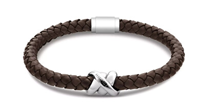 Tommy Hilfiger - Moderný náramok z hnedej kože Nautical Knot For Him 2790735