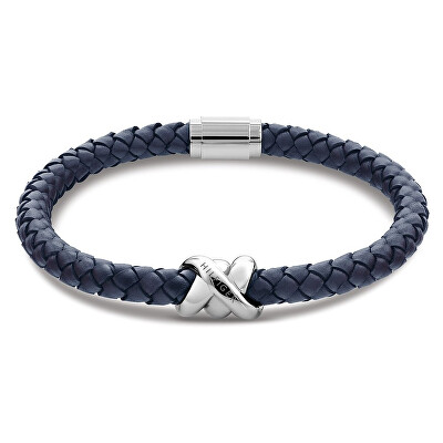 Tommy Hilfiger - Moderní náramek z modré kůže Nautical Knot For Him 2790736