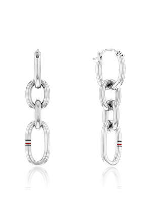 Tommy Hilfiger - Moderní ocelové náušnice Contrast Link Chain 2780787