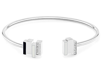 Tommy Hilfiger - Moderní otevřený náramek s krystaly Layered 2780845